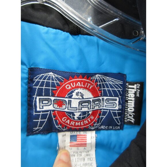 VINTAGE Polaris Jacket XL Indy Snowmobile Racing Bomber Coat Thermoloft - Picture 11 of 13